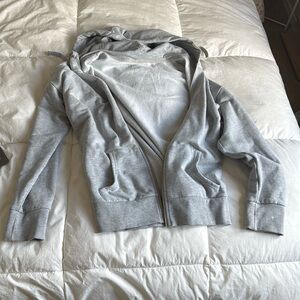 Grey sweater with zipper